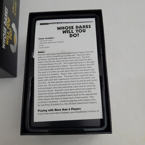 Whose Dares Will You Do Game - Open Box, New Condition - Picture 2 of 5